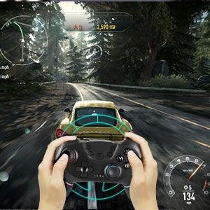 Pure Black Wireless Bluetooth Joystick Gamepad Controller Compatible With PC Laptop Monitor Smart TV