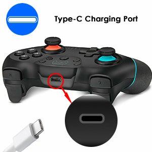 Pure Black Wireless Bluetooth Joystick Gamepad Controller Compatible With PC Laptop Monitor Smart TV