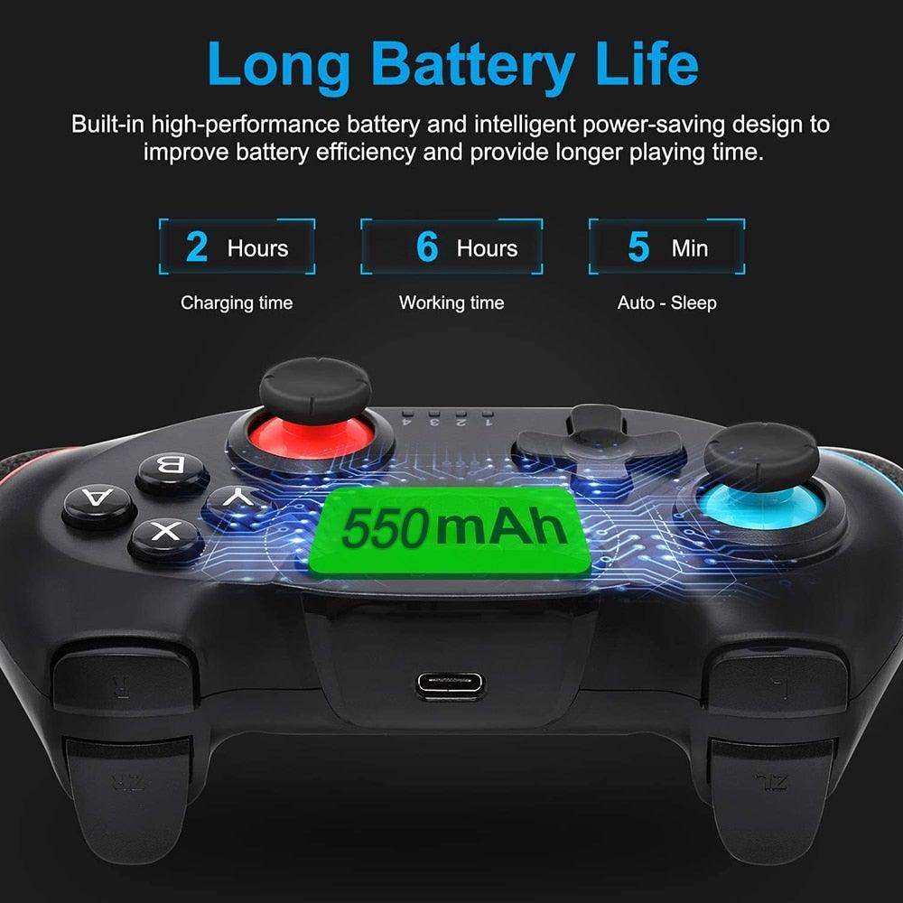 Pure Black Wireless Bluetooth Joystick Gamepad Controller Compatible With PC Laptop Monitor Smart TV