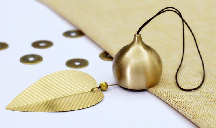 Pure Copper Wind Chimes Ornaments Exquisite Hanging Harmony Bells Garden Rustic Relaxing Tranquil Wind Chimes Japanese Home Balcony Bedroom Wind Chimes Car Pendant Birthday Gift Supplies
