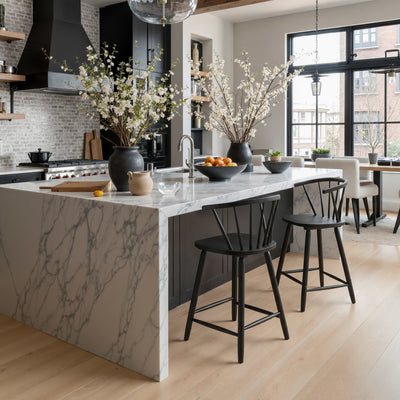 Stenger Counter Stool (Set of 2) Black