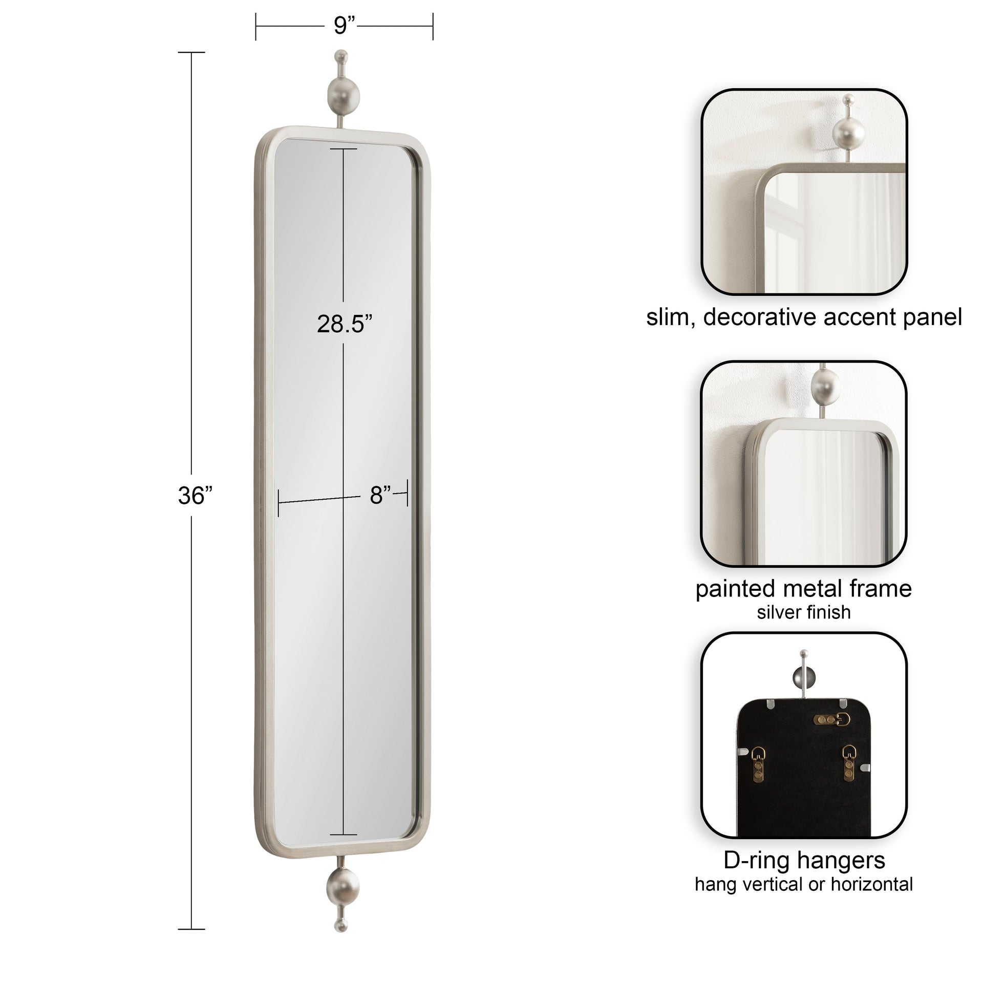Kasota Metal Framed Mirror