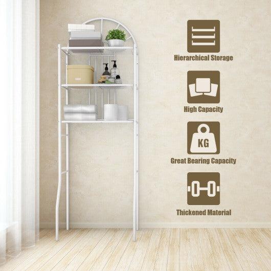 3-Tier Bathroom Rack Over-the-Toilet Storage Rack with 3 Shelves