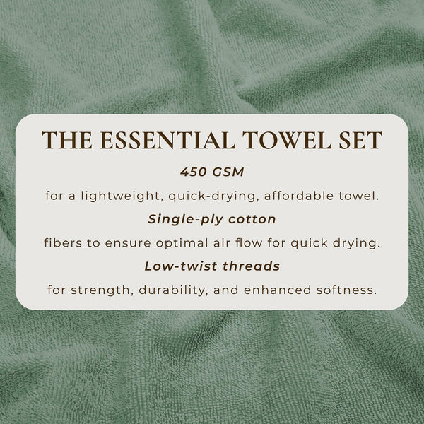 Cotton Terry Bath Towel Set - Cooper Collection