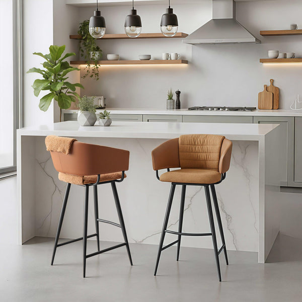 Juno Barstool (Set of 2) Brown
