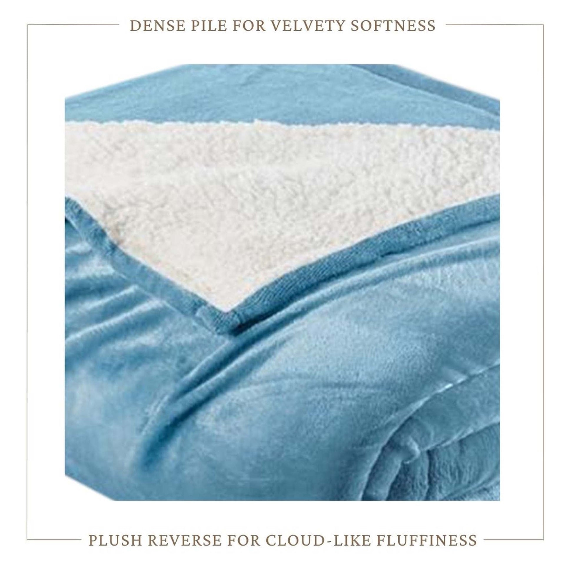 Velvet Plush Sherpa Bed Blanket - Sherpa Fleece Collection