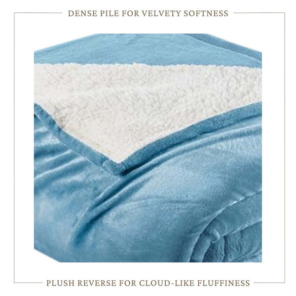 Velvet Plush Sherpa Bed Blanket - Sherpa Fleece Collection