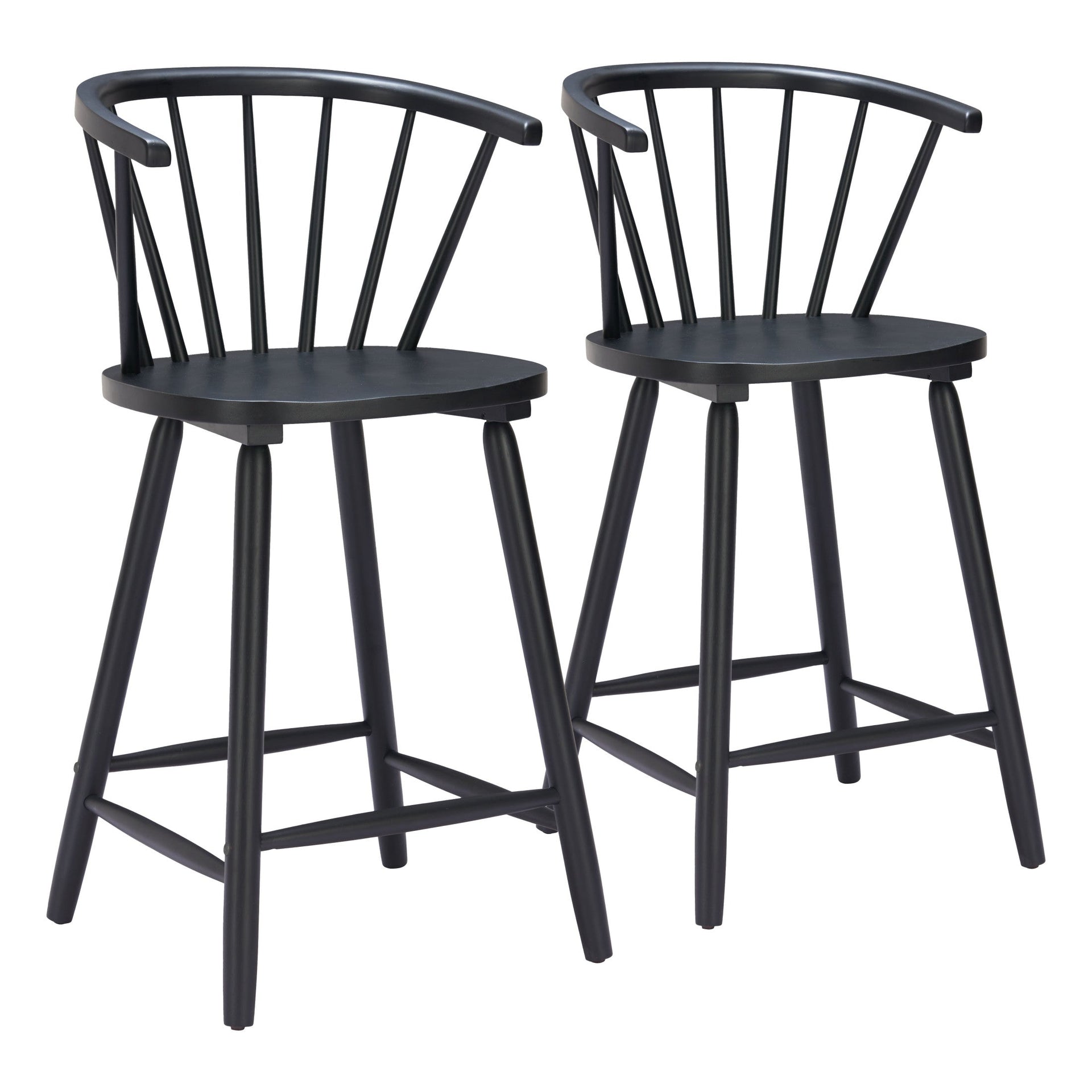 Stenger Counter Stool (Set of 2) Black