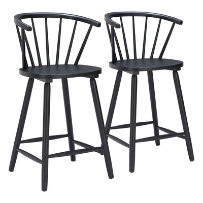 Stenger Counter Stool (Set of 2) Black