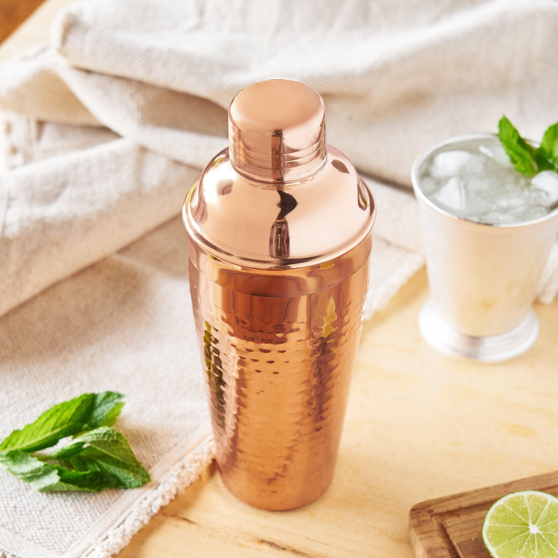 Hammered Copper Cocktail Shaker