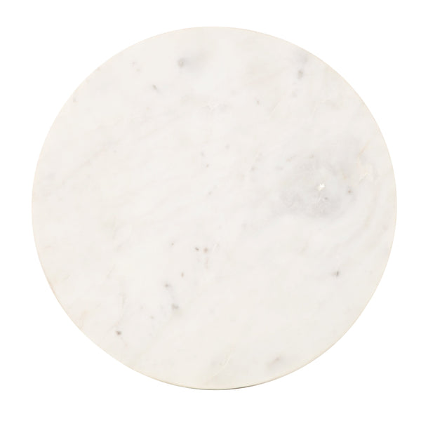 Baronet Round Marble and Metal Table