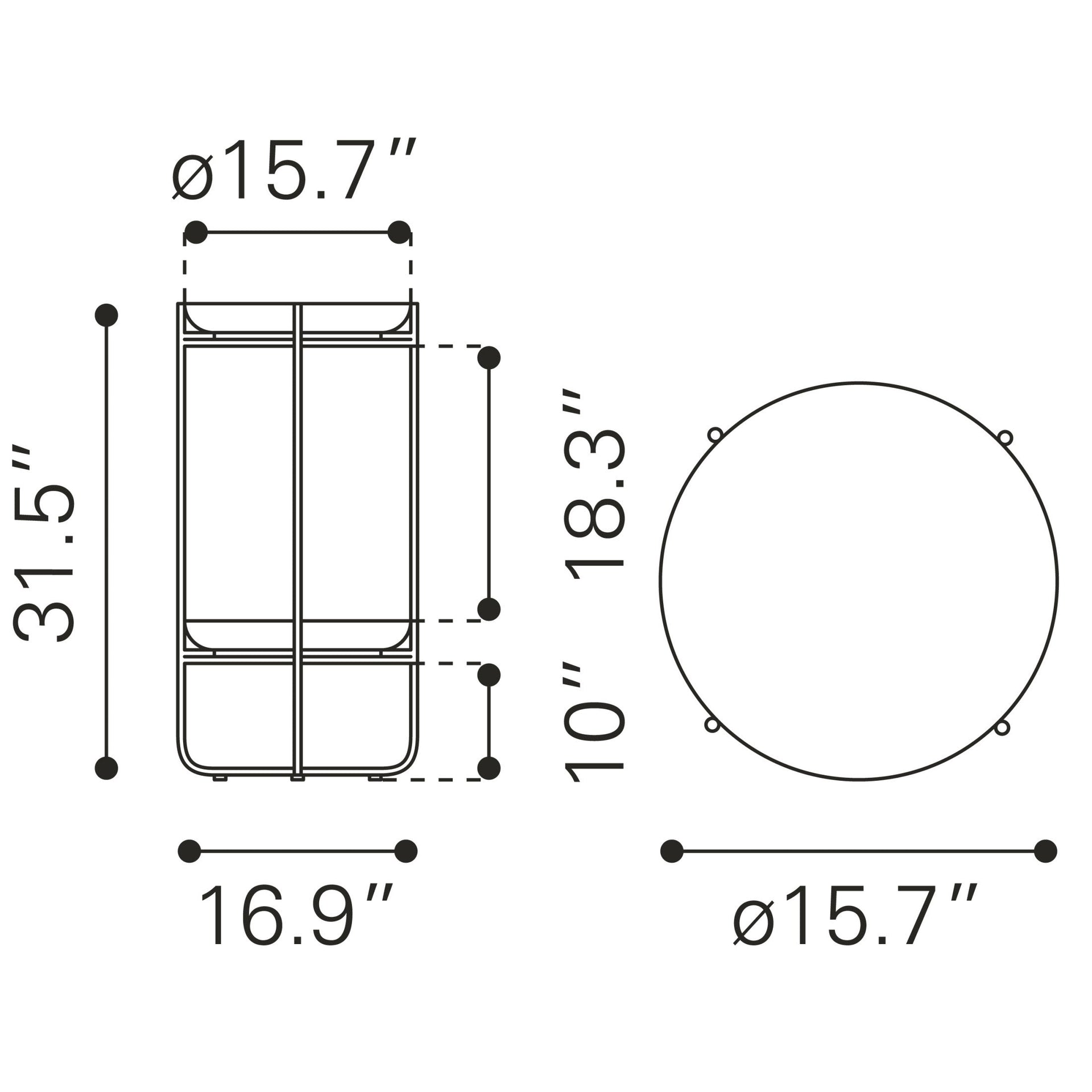 Bronson Accent Table Bronze