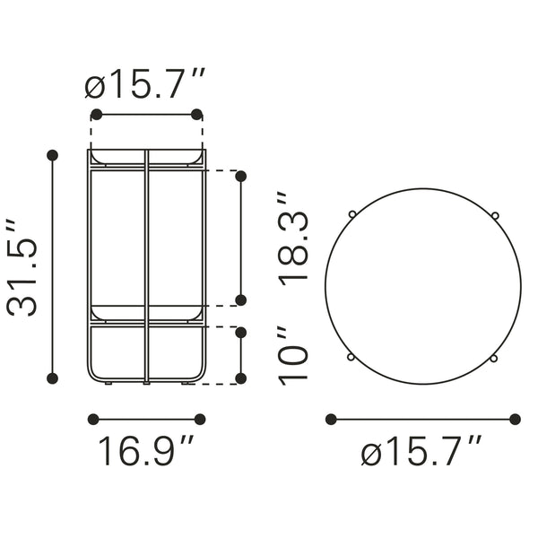 Bronson Accent Table Bronze