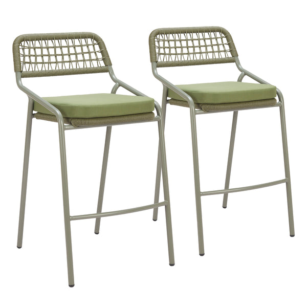 Zuo Modern Rio Barstool (Set of 2) Green