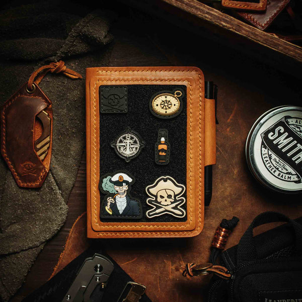 Passport Travel Wallet - Quartermaster v2 | Leather Velcro Organizer | Field Notes Holder Pirate Goods