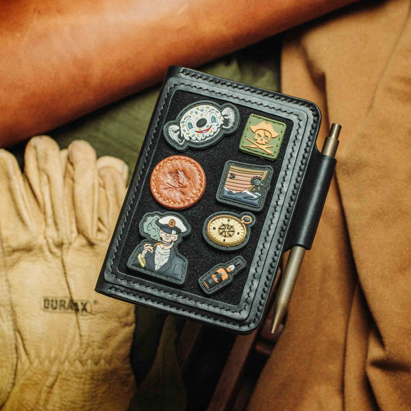 Passport Travel Wallet - Quartermaster v2 | Leather Velcro Organizer | Field Notes Holder Pirate Goods