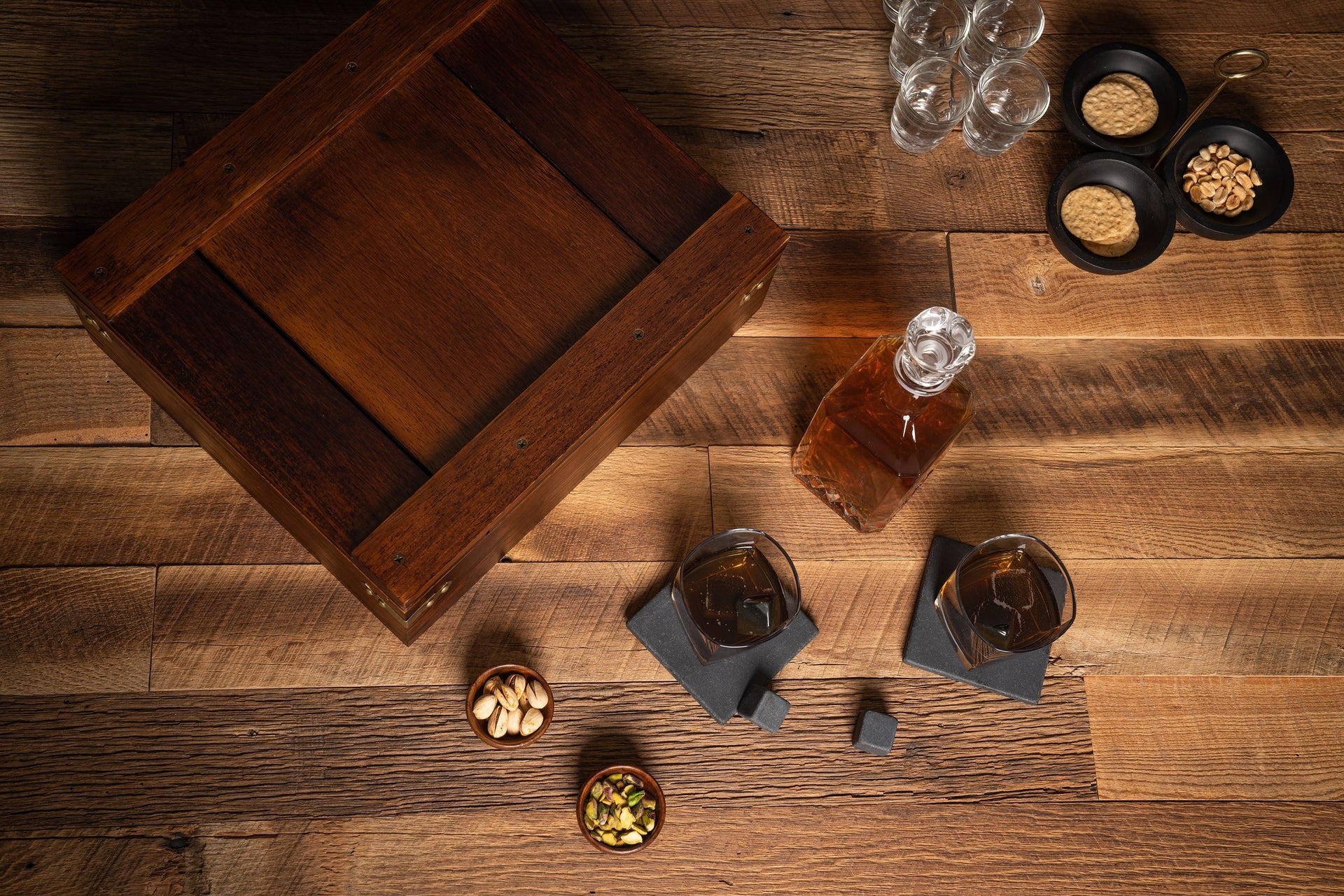 Whiskey Box Gift Set with Decanter Picnic Time Family of Brands