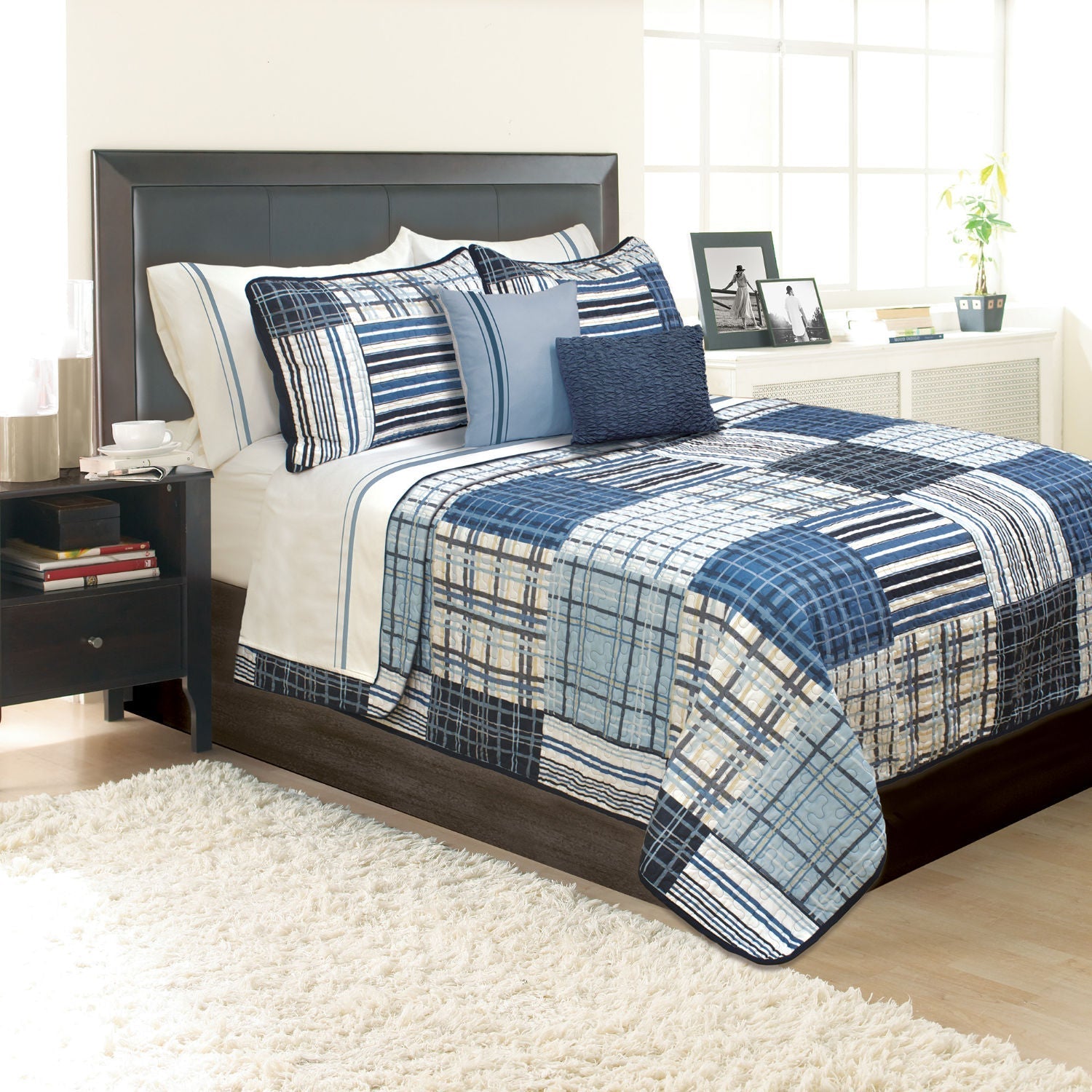 Quilt 3 Piece Set Duncan King Navy