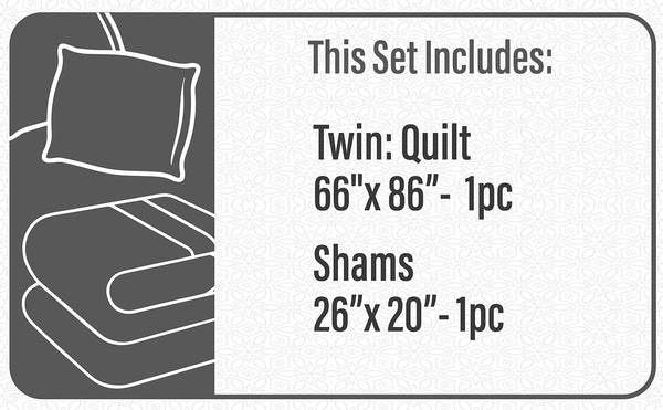 Quilt Bedding Set Woven 2 Piece Set Twin Majorca