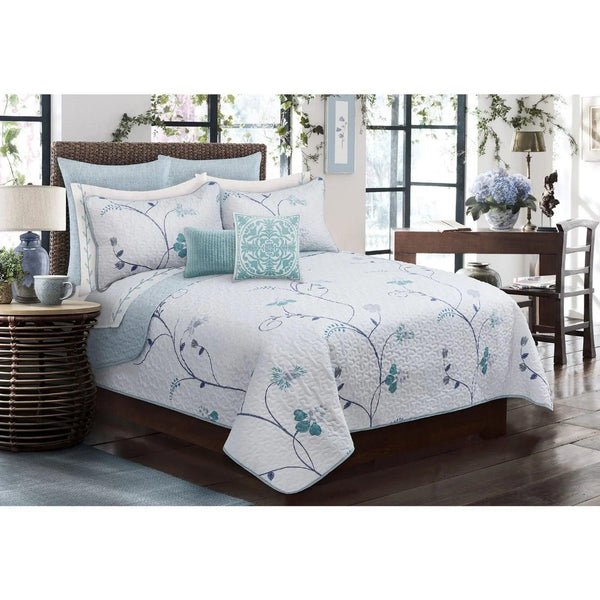 Quilt Bedding Set Woven 3 Piece Set Double/Queen Whisper - Gifts for You 'n Me