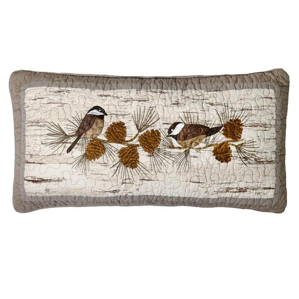 Quilted Pinecone Chickadee Pillow - Gifts for You 'n Me
