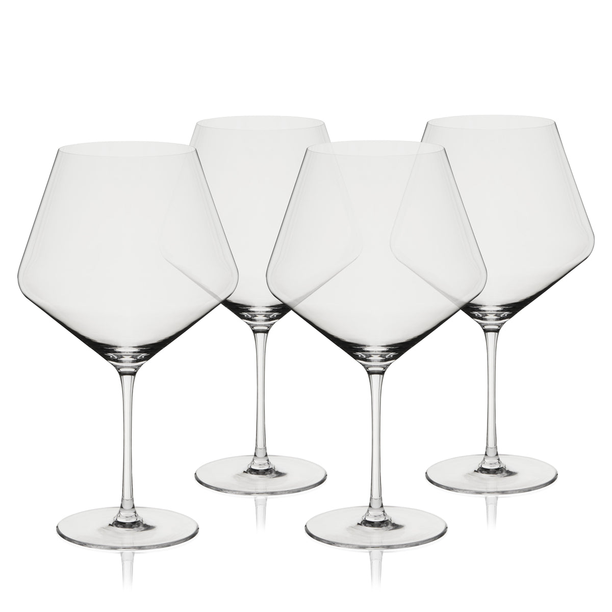 Liminal Burgundy Wine Glasses, Set of 4