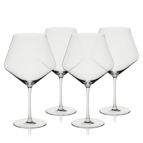 Liminal Burgundy Wine Glasses, Set of 4