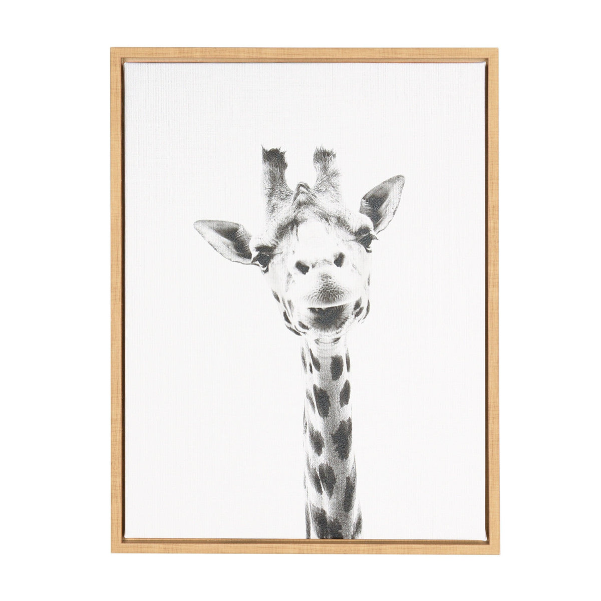 Sylvie Giraffe Framed Canvas by Simon Te of Tai Prints