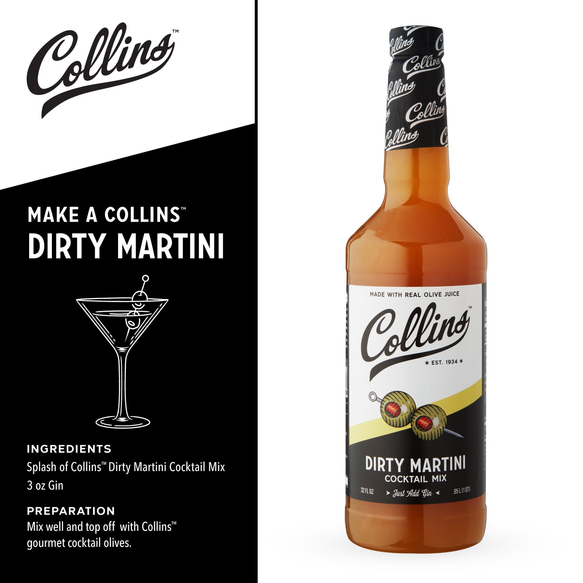 Dirty Martini Cocktail Mix 32 oz
