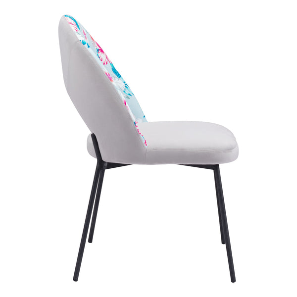 Torrey Dining Chair (Set of 2) Multicolor Print & Gray