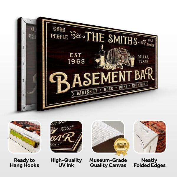 Personalized Basement Bar Sign