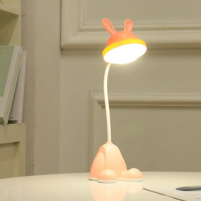 Rabbit LED Table Lamp Kids Desk Bunny Night Lights Studying Bedroom Decor Baby Bed Restaurant Living Room Cute Gift USB Charging Cute Study Lamps for Bedroom Décor
