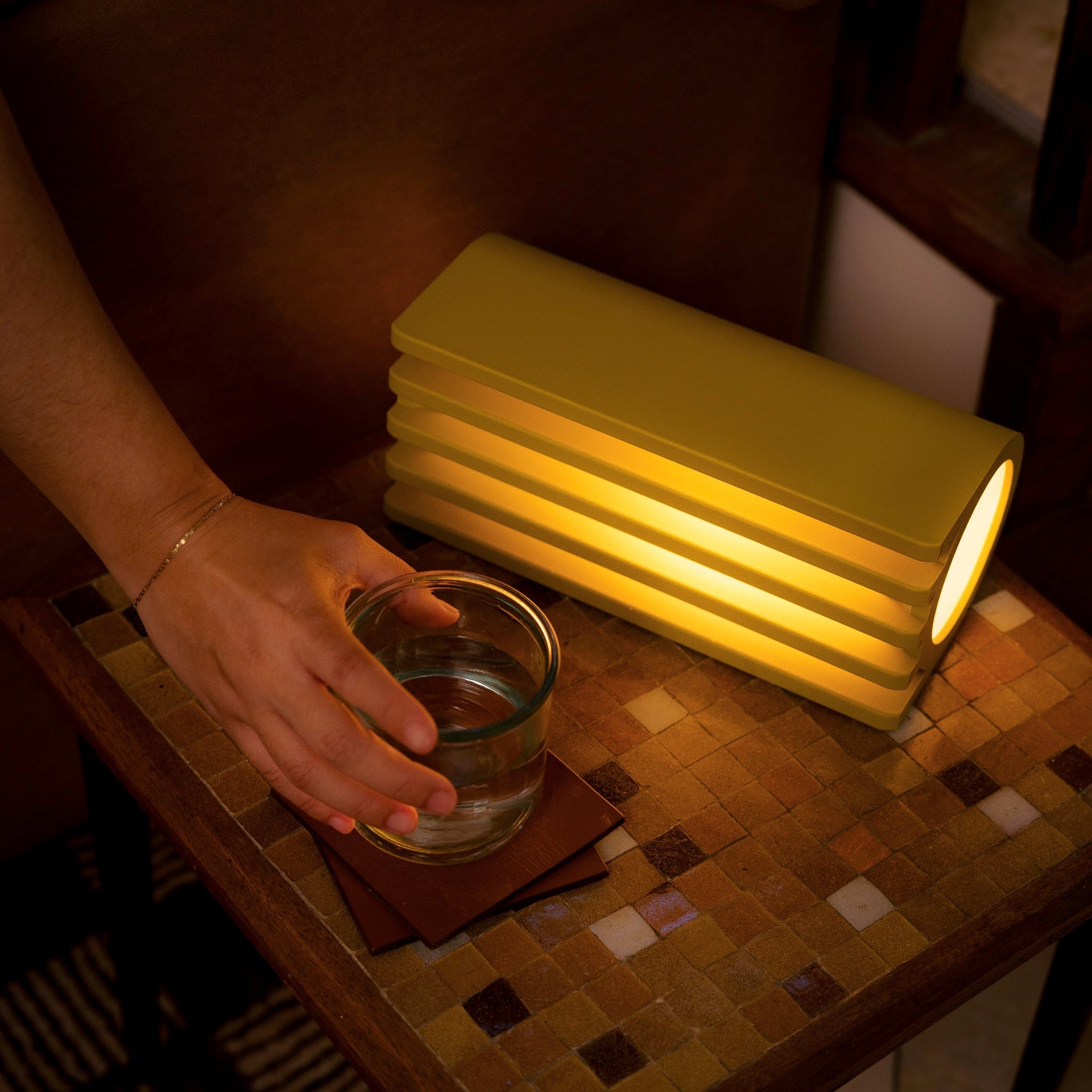 Radiator Table Lamp - Mustard Terra Labs