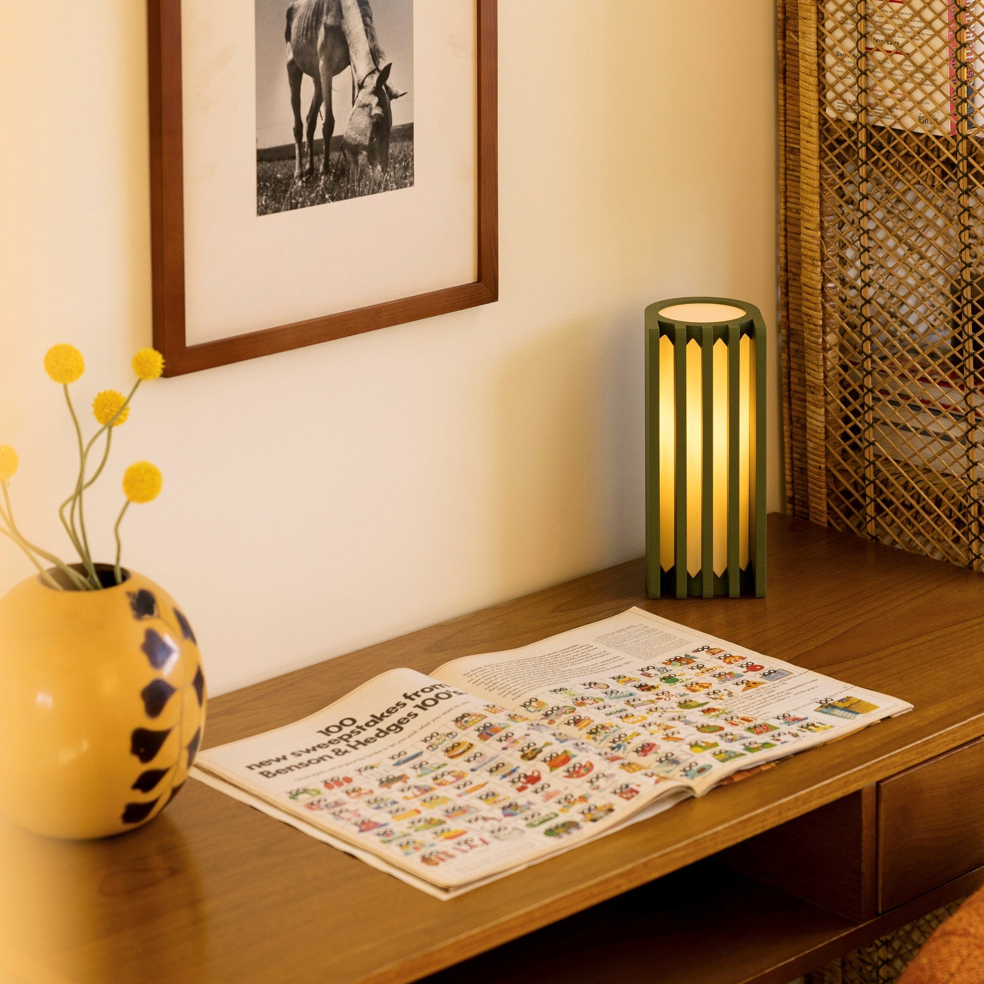 Radiator Table Lamp - Olive Terra Labs