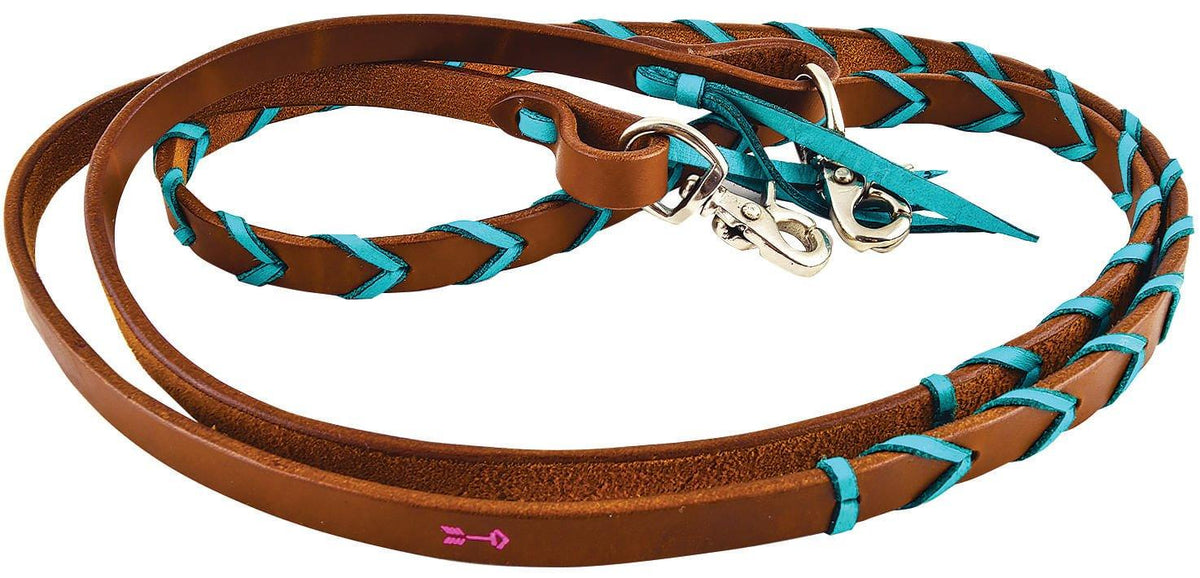 Rafter T Plaited Barrel Racing Reins