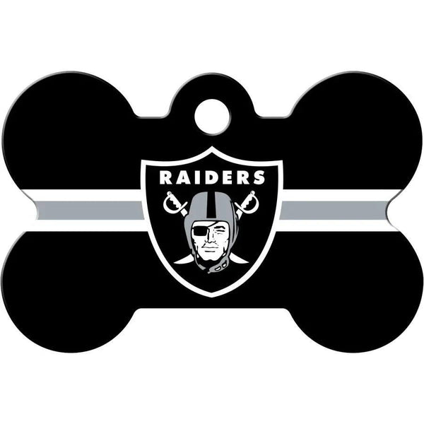 Las Vegas Raiders NFL Pet ID Tag - Large Bone - Gifts for You 'n Me
