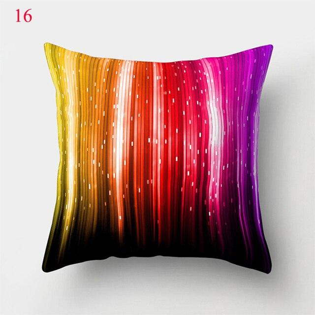 Rainbow Pillowcase Colorful Pillow Covers Cushion Cover Rainbow Throw Pillow Case Cushion Covers Abstract Swirl Rainbow Blue Green Red Bright Colors Wave Blend Throw Pillow Covers
