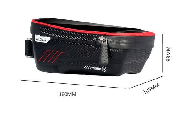 Rainproof Bicycle Bag Frame Front Top Tube Cycling Bag Reflective 6.5in Phone Case Touchscreen Bag Bike Accessories Bike Phone Bag Bicycle Bag Front Frame Pouch Top Tube Pouch Waterproof Bike Holder Accessories Bag Mount Handlebar Cell Phone