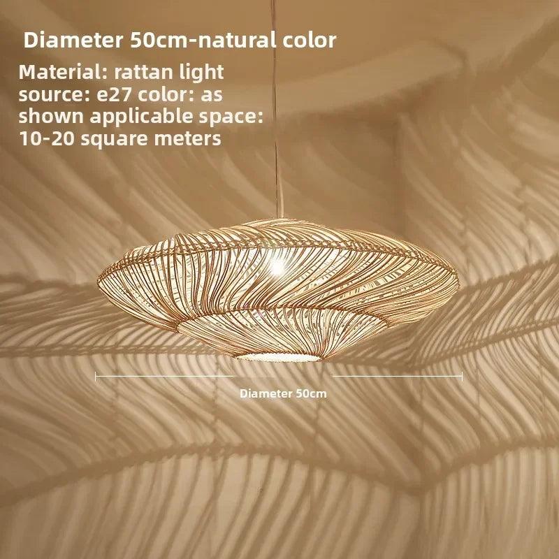 Rattan Chandelier Large