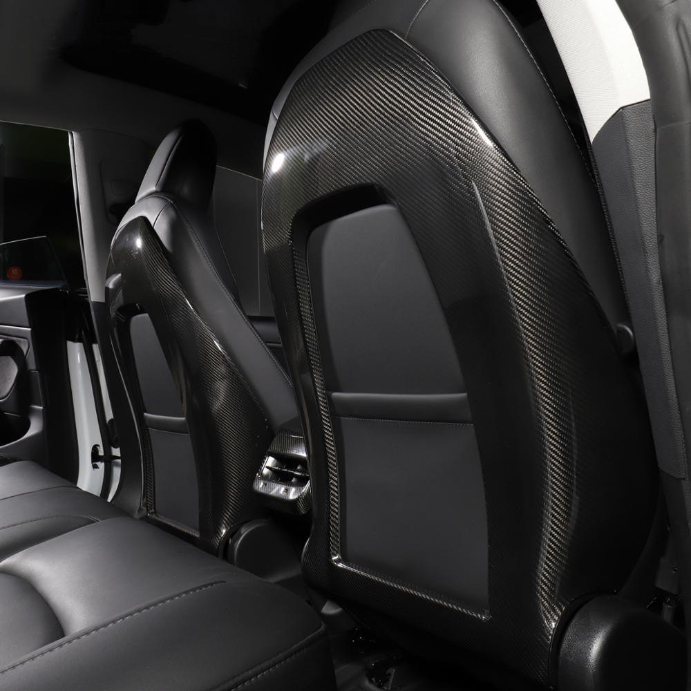 Back Seat Cover for Model 3 / Y - Real Carbon Fiber Interior Mods