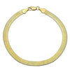Real Gold Filled High Polish Finsh Magic/snake Chain Bracelet Flat Herringbone