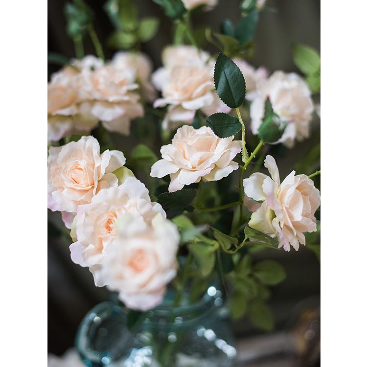 Artificial Faux Real Touch Blooming Rose Stem 25