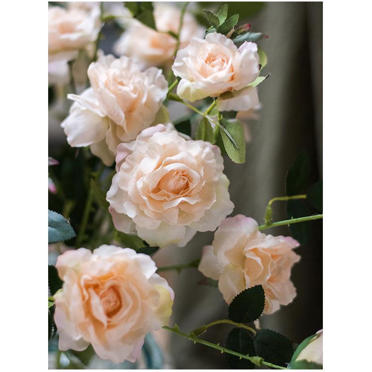 Artificial Faux Real Touch Blooming Rose Stem 25