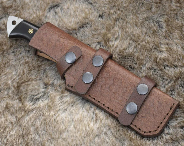 Reaver Hunting Knife with Ram Horn & Turquoise Handle - Gifts for You 'n Me