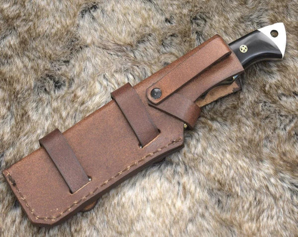 Reaver Hunting Knife with Ram Horn & Turquoise Handle - Gifts for You 'n Me