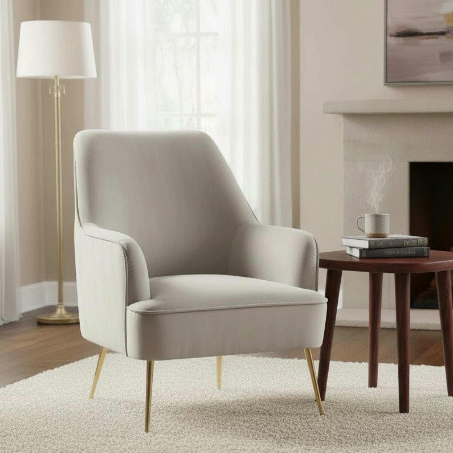 Rebecca Leisure Chair, Grey
