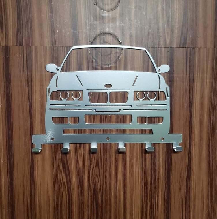 E36 M3 Key Hanger Steel Wall Mounted Key Rack – Classic BMW Organizer for Garage Entryway Office Car Lover Gift Martin Metalwork LLC