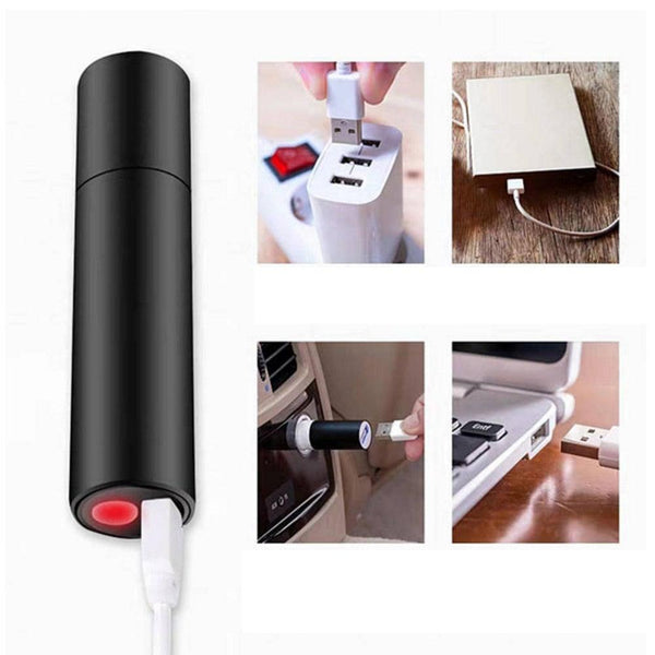 Rechargable Mini Portable Waterproof USB LED  Pocket LED Flashlight Hight Super Bright Flashlight Telescopic Zoom Water Resistant Torch  Great For Indoor/Outdoor Activities Night Camping Hiking