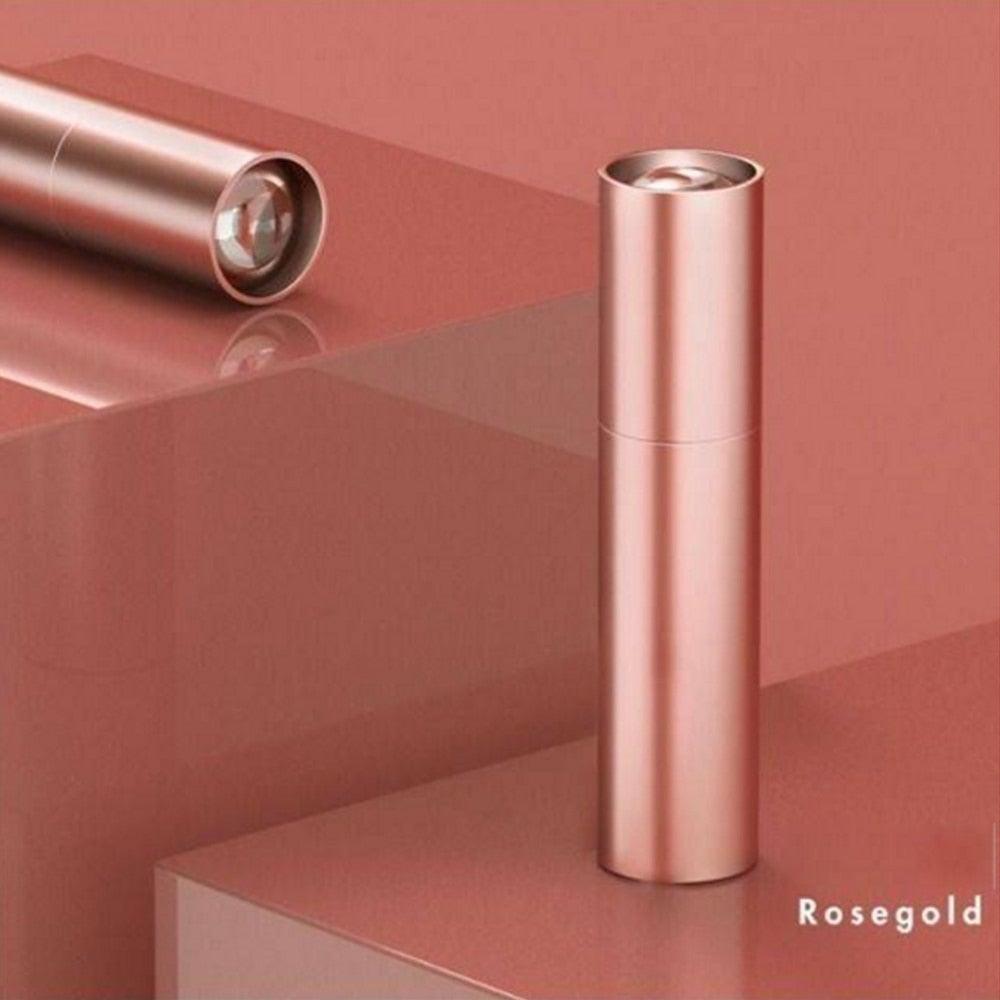 Rechargable Mini Portable Waterproof USB LED  Pocket LED Flashlight Hight Super Bright Flashlight Telescopic Zoom Water Resistant Torch  Great For Indoor/Outdoor Activities Night Camping Hiking