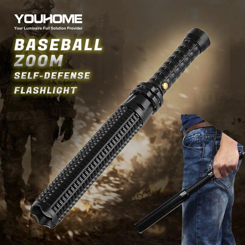 Rechargeable Adjustable LED Flashlights High Lumen Super Bright Handheld Waterproof Zoomable Portable Flashlight For Outdoor Baseball Bat Hiking CampingSelf Defense